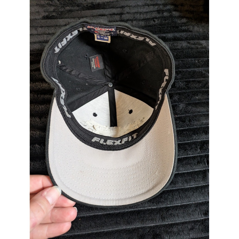 Flexfit Santa Monica Police Hat Black Embroidered Baseball Cap S-M - Picture 6 of 7